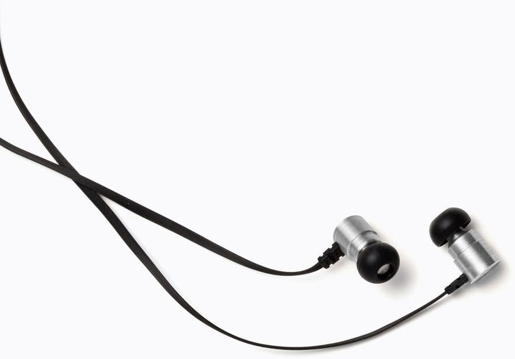 Experience Powerful Sound with MTL Dual Driver Heavy Bass In-Ear Earbuds - Premium Noise-Isolating Headphones with Mic in Sleek Silver