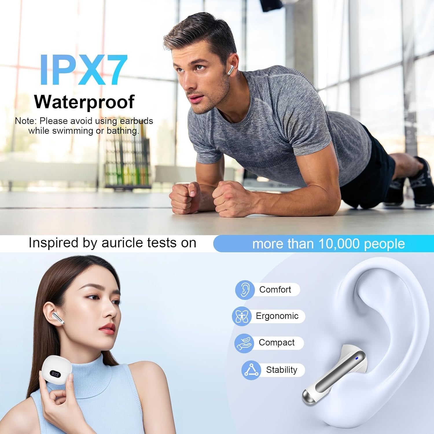 Premium Wireless Earbuds with Bluetooth 5.3 - Perfect for iPhone 16 Series and Beyond!