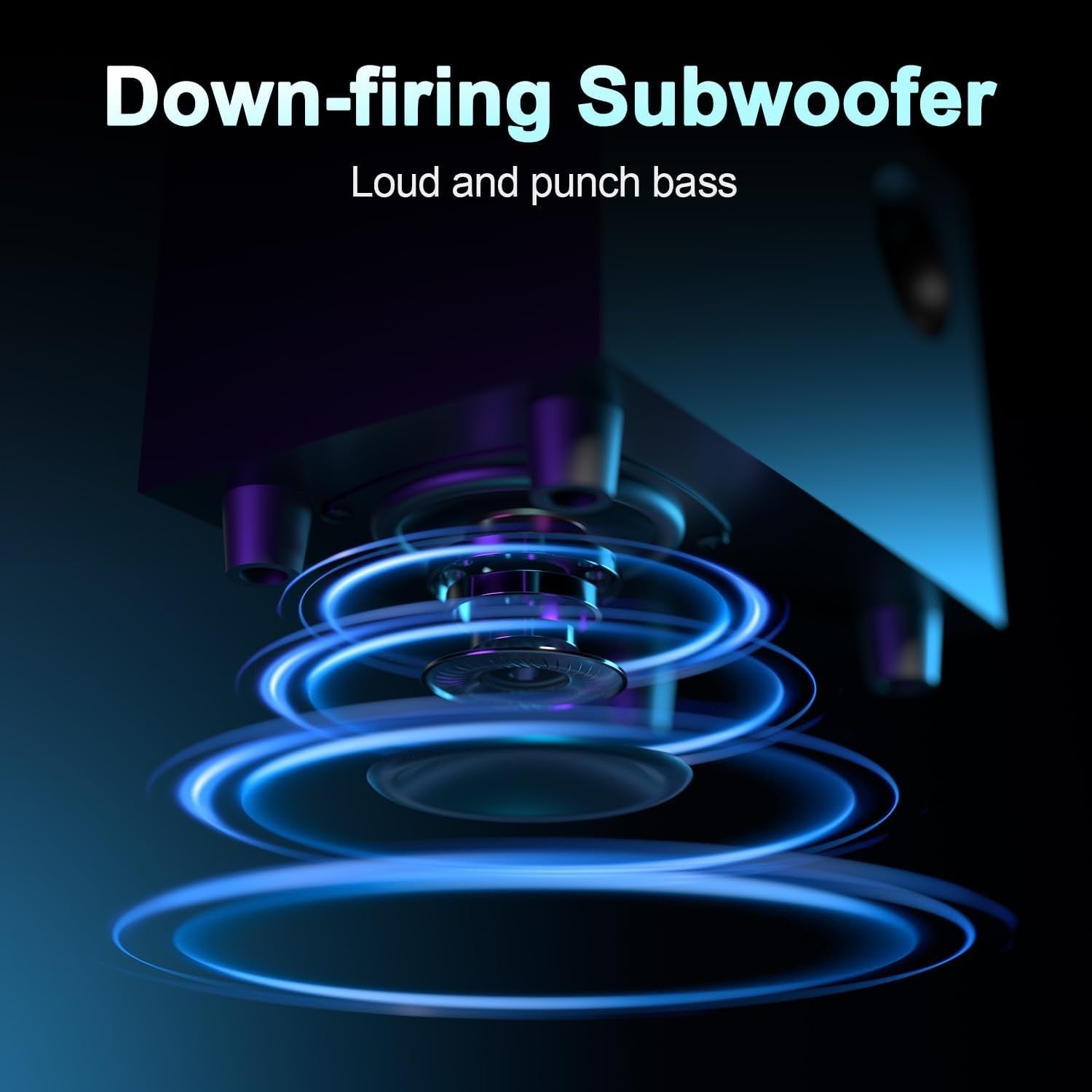 Experience Immersive Sound with Nylavee 2.1 Computer Speakers and Subwoofer – Hi-Fi Audio with 6 Dynamic Lighting Modes