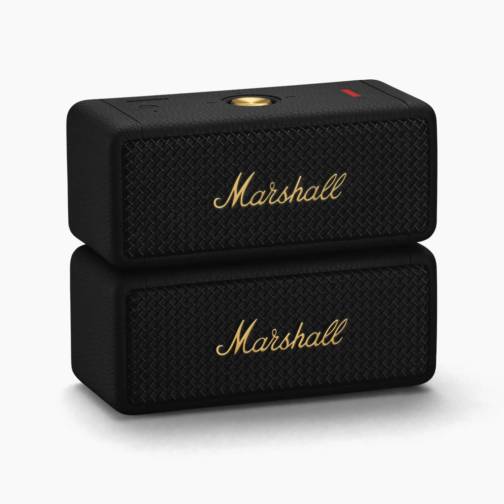 Experience Unmatched Sound with the Certified Refurbished Marshall Emberton II BT Portable Speaker in Black & Brass