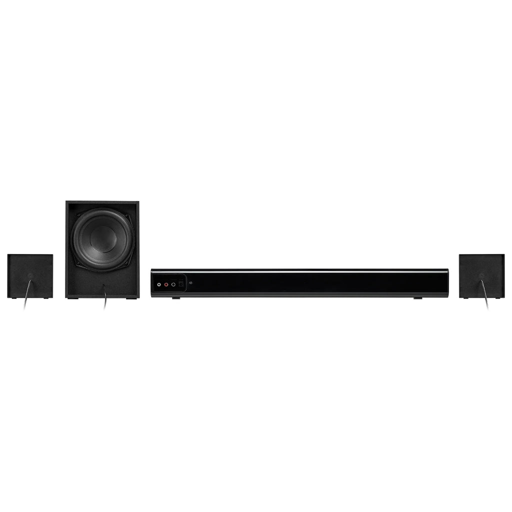 Experience Immersive Sound with the V5.0 Bluetooth 4.1 Channel Home Theater System - 24" Soundbar with Subwoofer & Remote Control in Sleek Black