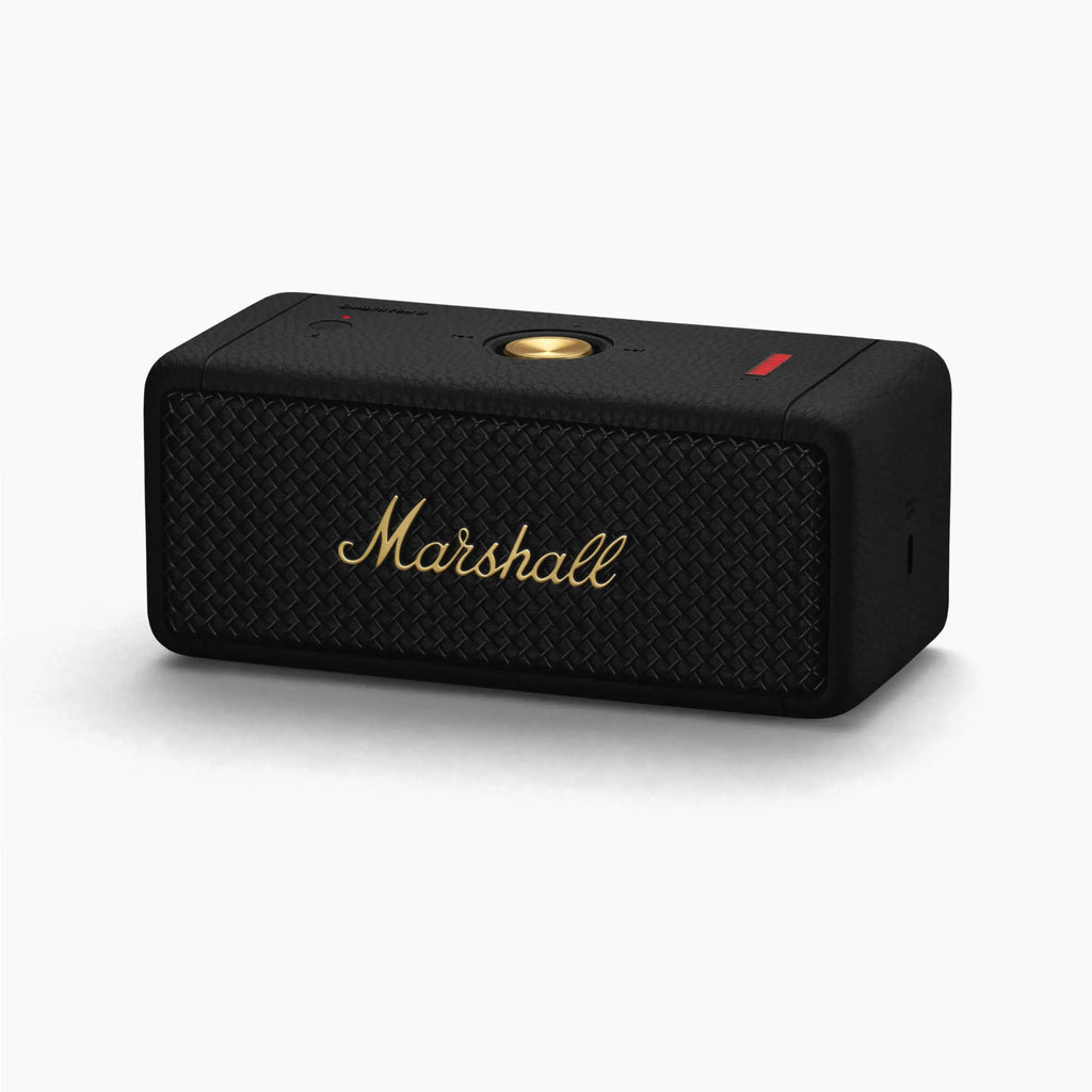 Experience Unmatched Sound with the Certified Refurbished Marshall Emberton II BT Portable Speaker in Black & Brass