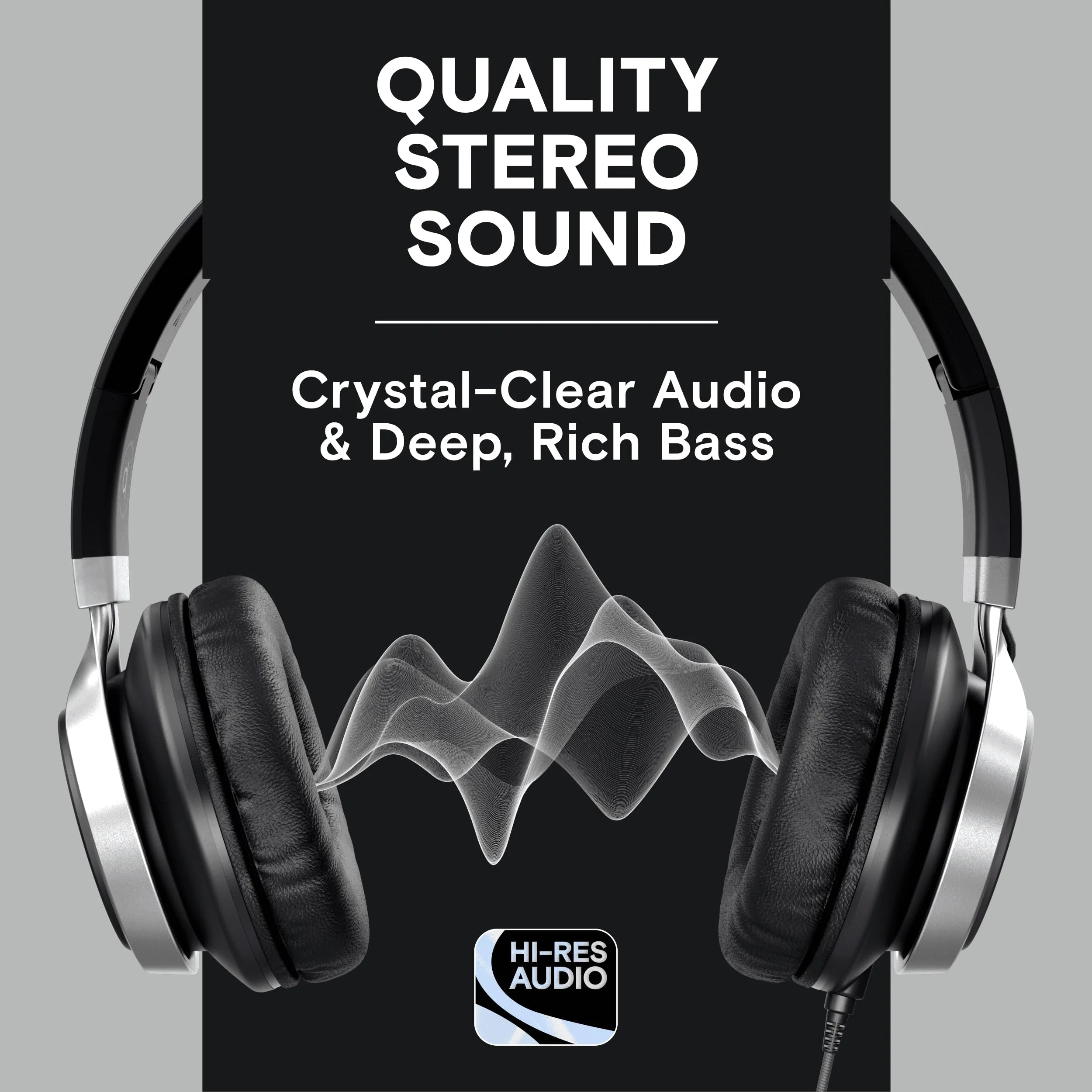 Experience Ultimate Comfort and Sound with the CL750 On-Ear Wired Headphones - Perfect for Sports and Everyday Use in Black