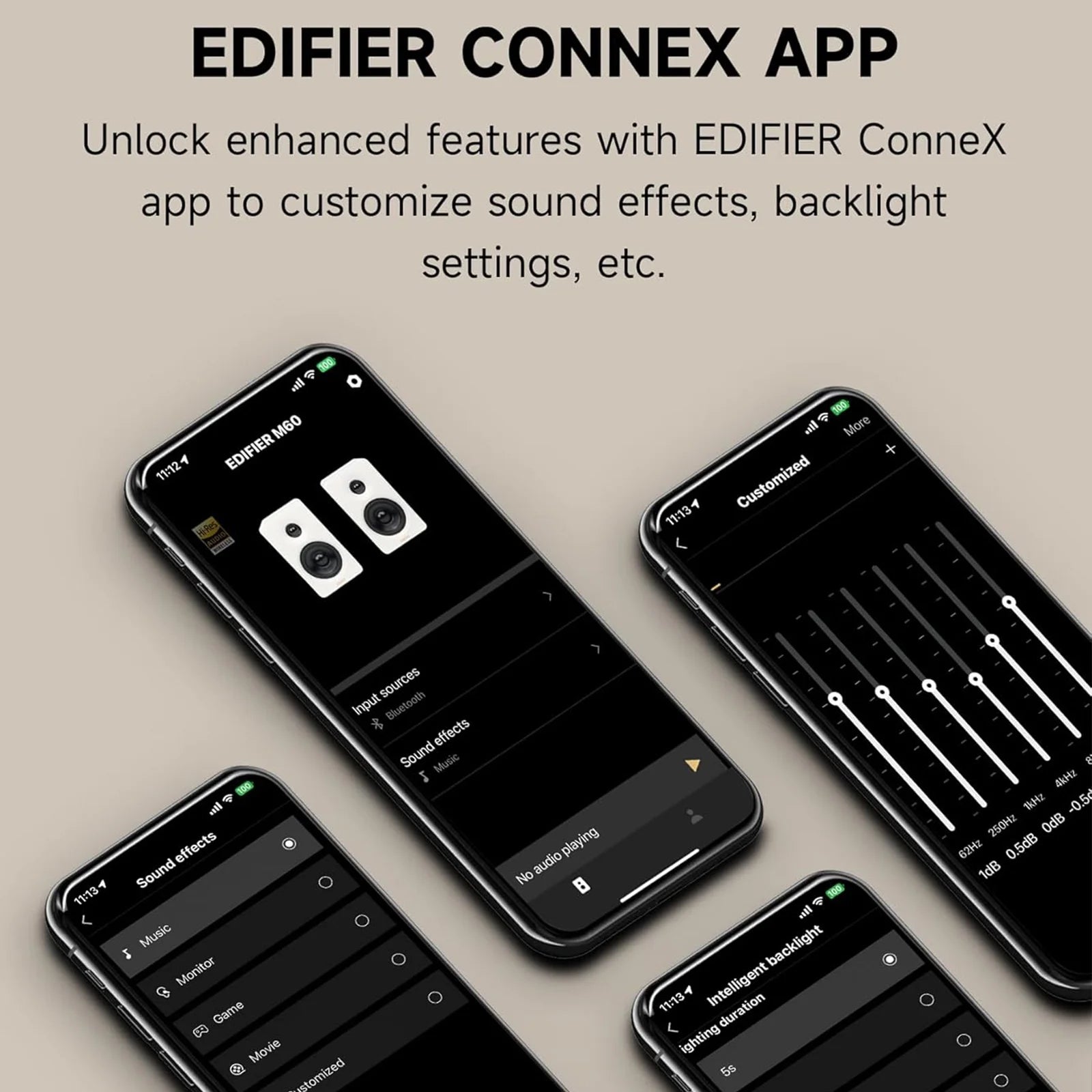 Elevate Your Sound Experience with Edifier M60 Bookshelf Speakers - 66W RMS Hi-Res Audio for Desktop Enjoyment in Sleek Black
