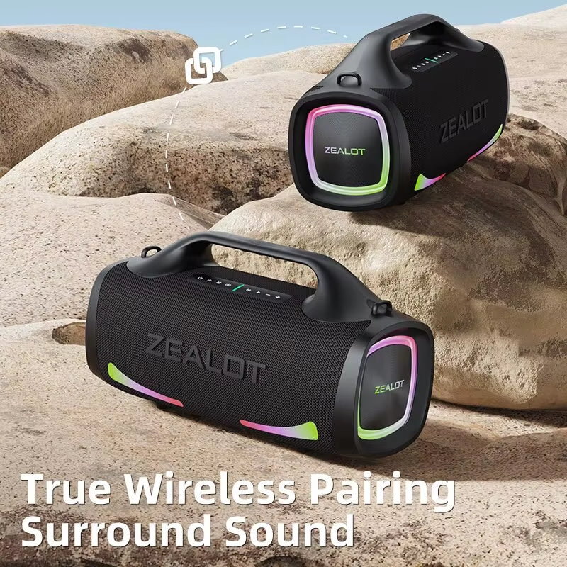 Experience Unmatched Sound with the S79 Portable Bluetooth Speaker - 24-Hour Playtime, Waterproof Design, Perfect for Parties and Camping