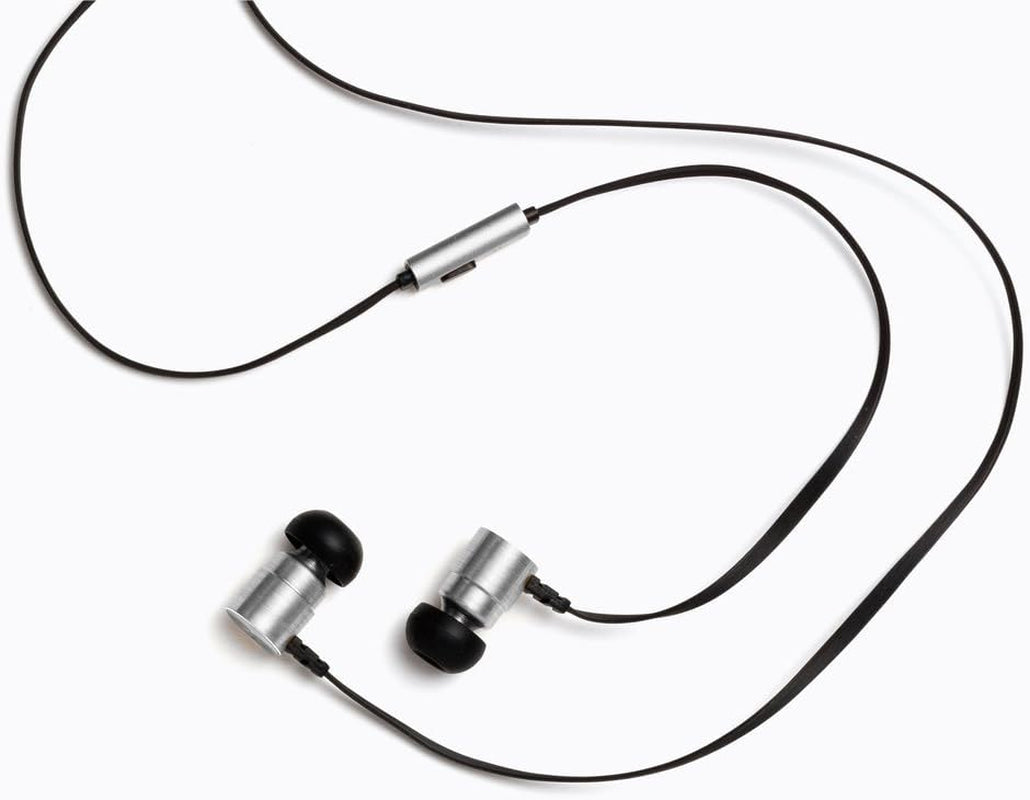 Experience Powerful Sound with MTL Dual Driver Heavy Bass In-Ear Earbuds - Premium Noise-Isolating Headphones with Mic in Sleek Silver